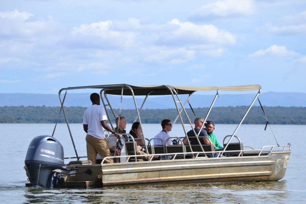 Boat cruise on Lake Ihema in Rwanda